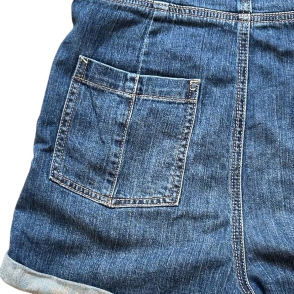 ANTHROPOLOGIE BY PILCRO DENIM OVERALL SHORTS SZ 29 - Picture 6 of 9